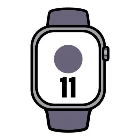 Apple Watch Series 11 GPS 42mm Plata con Correa Niebla Púrpura (S/M)